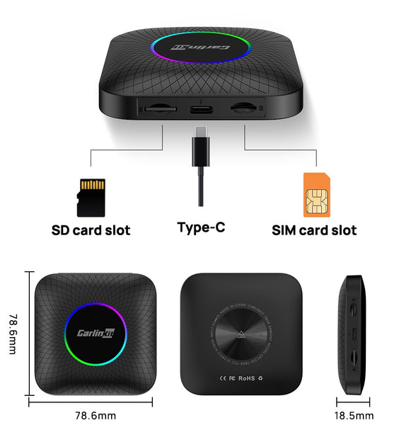 CarlinKit Ambient 8＋128GB/Air_Mouse 024 Carlinkit TBox LED - 8G/128G Bezprzewodowy Apple Carplay