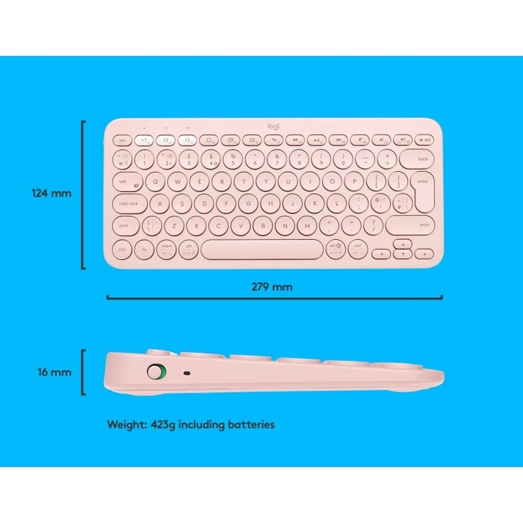 Klawiatura Logitech K380 do PC- Różowa - Układ Włoski IT