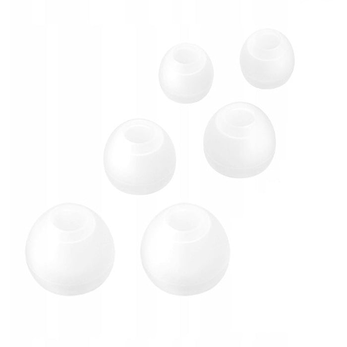 Zestaw zapasowych gumek do słuchawek dokanałowych - Białe