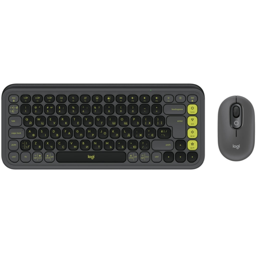 Logitech POP Icon Combo – Bezprzewodowy Zestaw Klawiatura i Mysz (układ ukraiński) 920-013156