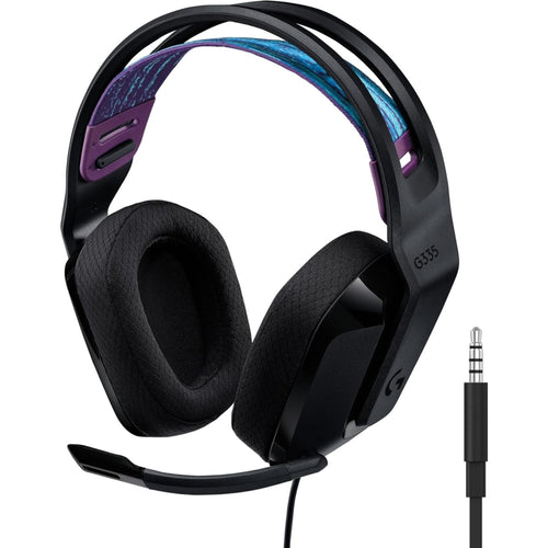 Logitech G335 – Przewodowe Słuchawki Gamingowe z Mikrofonem, 3.5 mm - Czarne