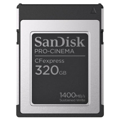 Karta SanDisk PRO-CINEMA CFexpress 320 GB (Type B) – profesjonalna karta 8K, 1700 MB/s