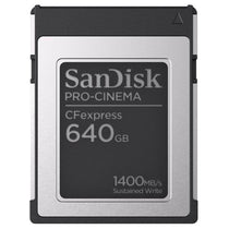 Karta SanDisk PRO-CINEMA CFexpress 640 GB (Type B) – profesjonalna karta 8K, 1700 MB/s