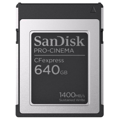 Karta SanDisk PRO-CINEMA CFexpress 640 GB (Type B) – profesjonalna karta 8K, 1700 MB/s