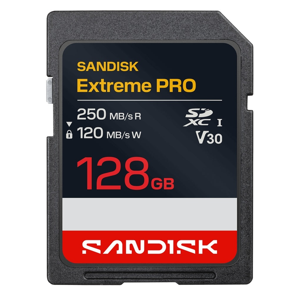 SanDisk Extreme PRO SDXC 128 GB – karta SD UHS-I U3 V30, 250/120 MB/s