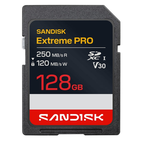 SanDisk Extreme PRO SDXC 128 GB – karta SD UHS-I U3 V30, 250/120 MB/s