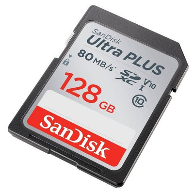 Karta SD SanDisk Ultra Plus 128GB SDXC 80 Mb/s V10