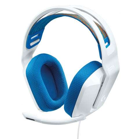 Logitech G335 – Przewodowe Słuchawki Gamingowe z Mikrofonem, 3.5 mm - Białe