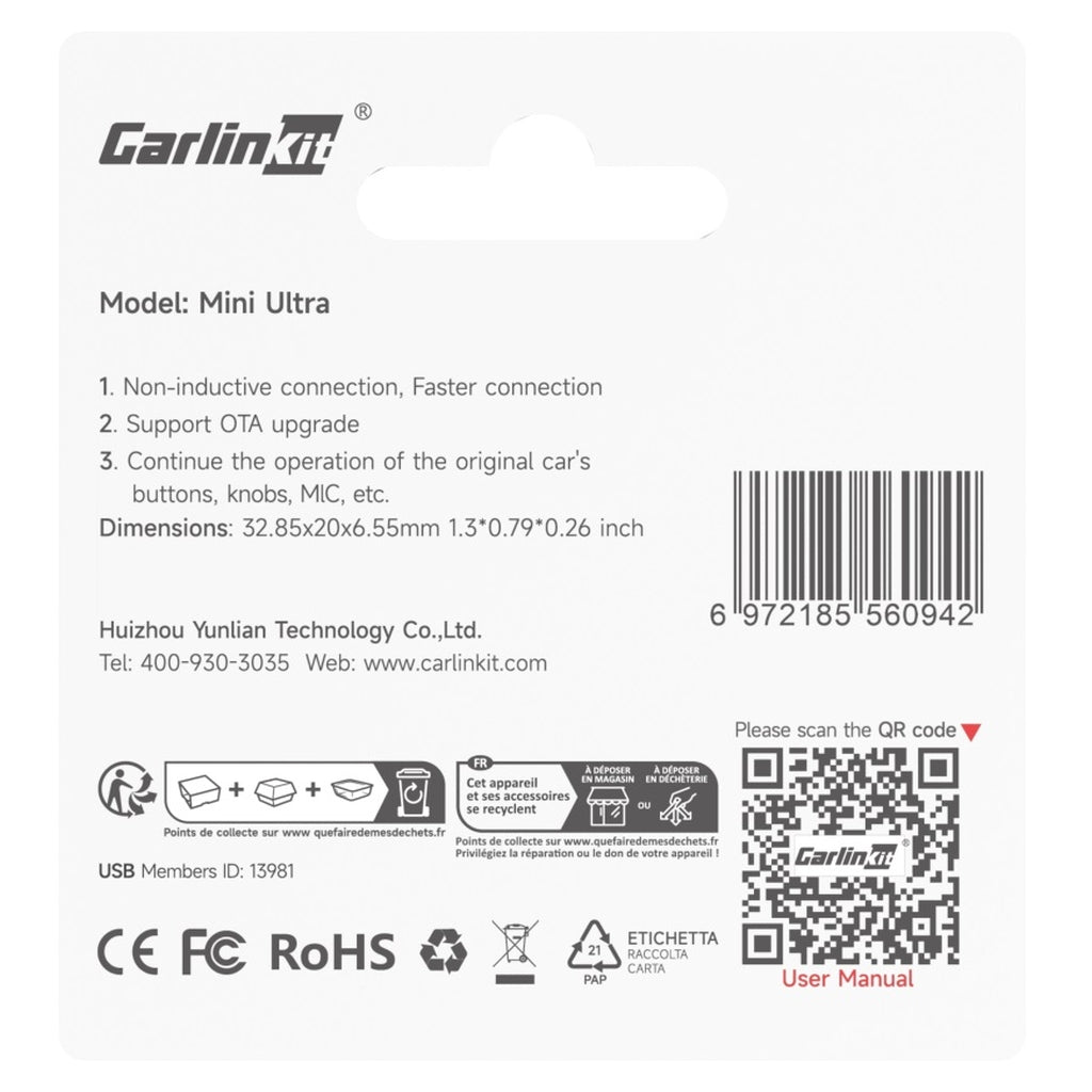 Cpc200 Mini Carlinkit Mini Ultra – Bezprzewodowy adapter CarPlay i Android Auto 2w ...