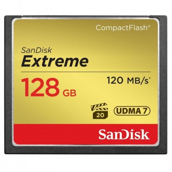 SanDisk Extreme CompactFlash 128 GB (SDCFXSB-128G-G46) – karta CF 120/85 MB/s UDMA 7