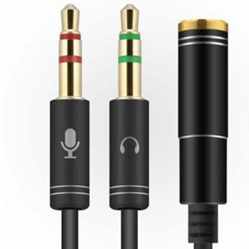 Przejściówka Jack 3,5 mm na 2x Jack 3,5 mm Słuchawki Mikrofon AUX