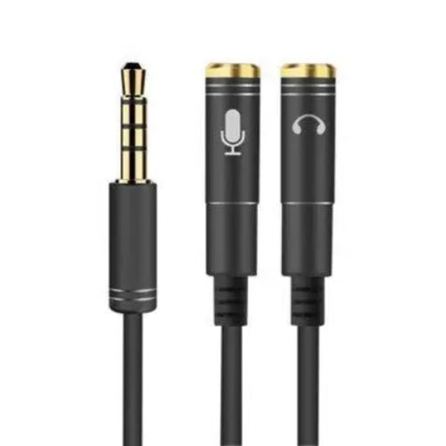 Przejściówka Jack 3,5 mm na 2x Jack 3,5 mm Słuchawki Mikrofon AUX