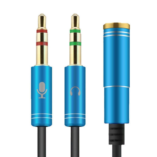 Przejściówka Jack 3,5 mm na 2x Jack 3,5 mm Słuchawki Mikrofon AUX