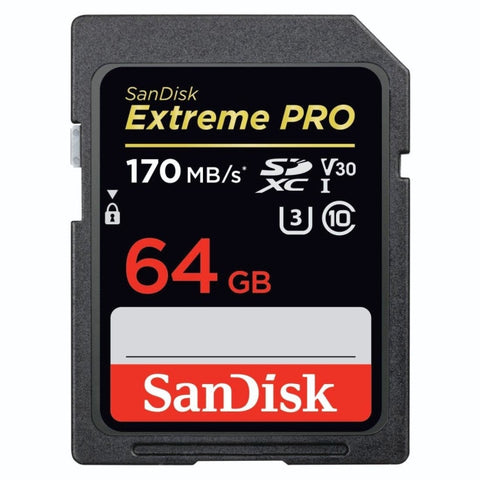 Karta SanDisk Extreme PRO SDXC 64GB 170 MB/s UHS-I V30 UHS-I U3